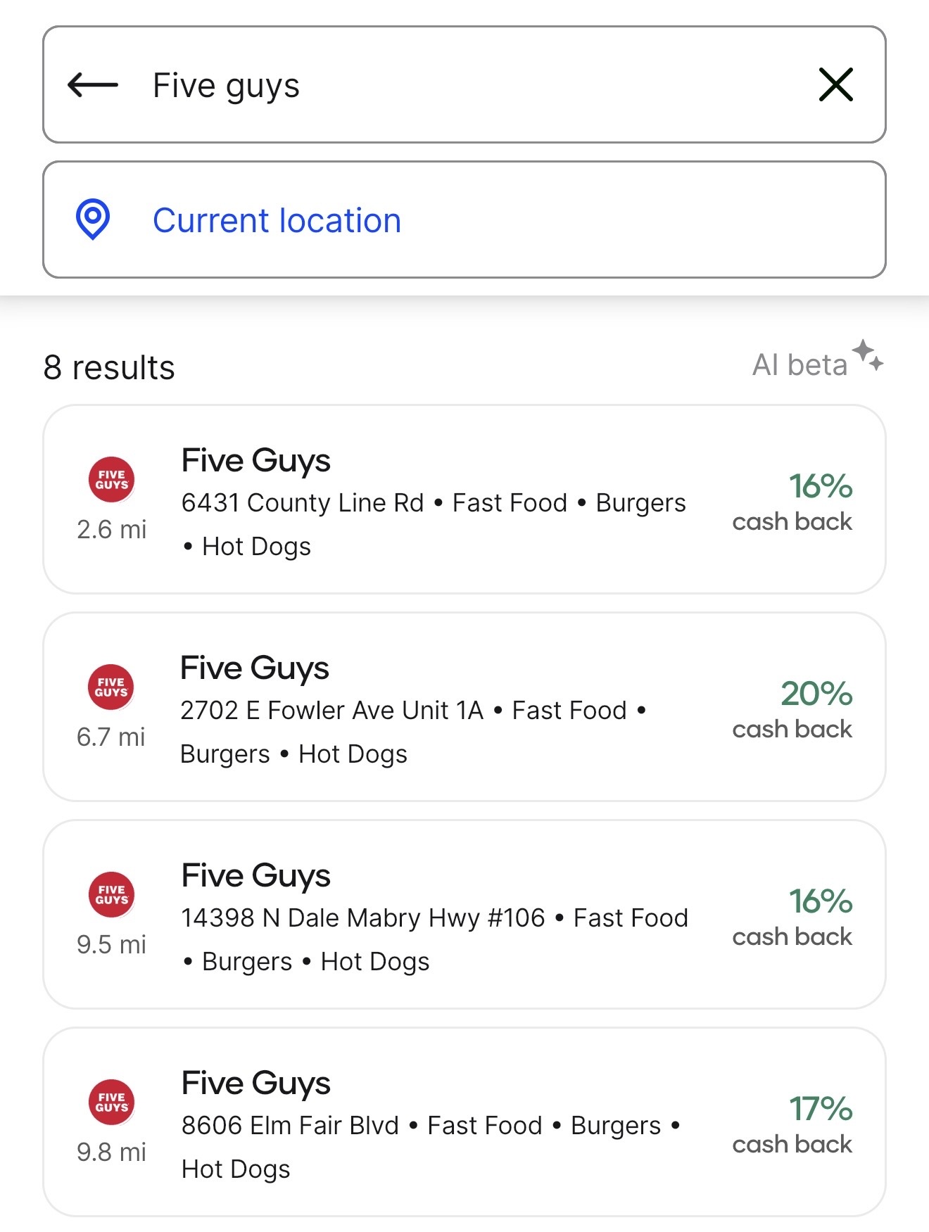 stacking app upside five guys